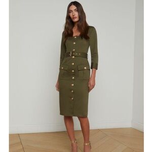 L'Agence Green Bordeaux Dress NWT